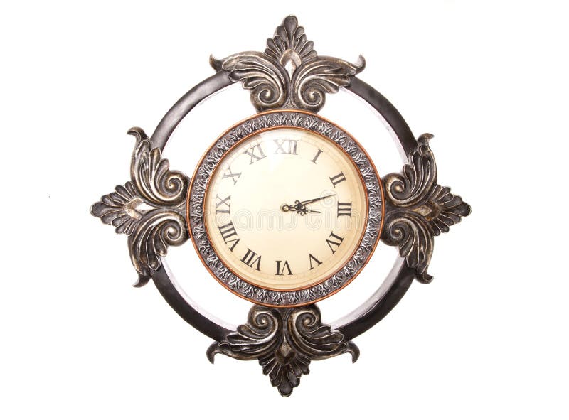French shabby chic wall clock stock photography French shabby chic wall clock stock photography