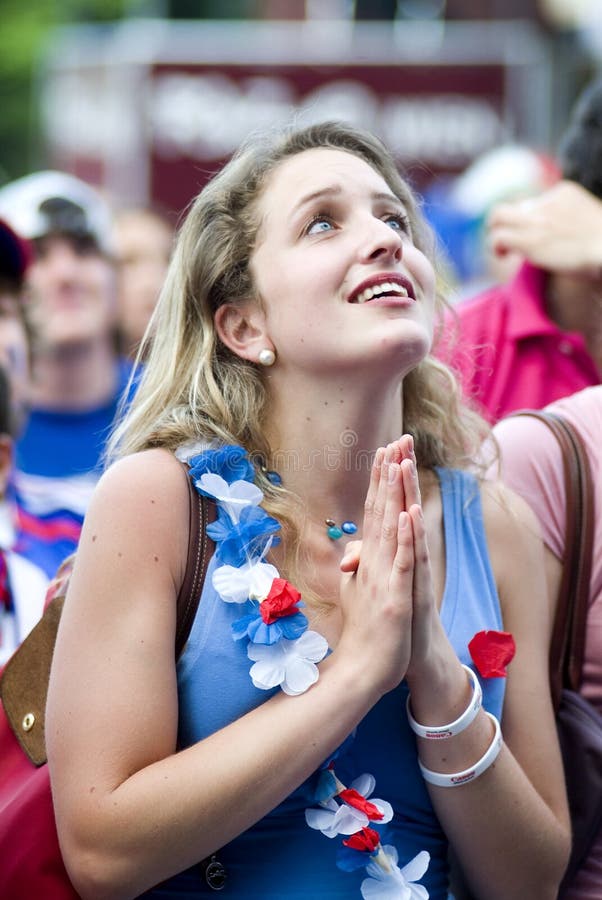 French soccer fan editorial stock image. Image of women 13912849