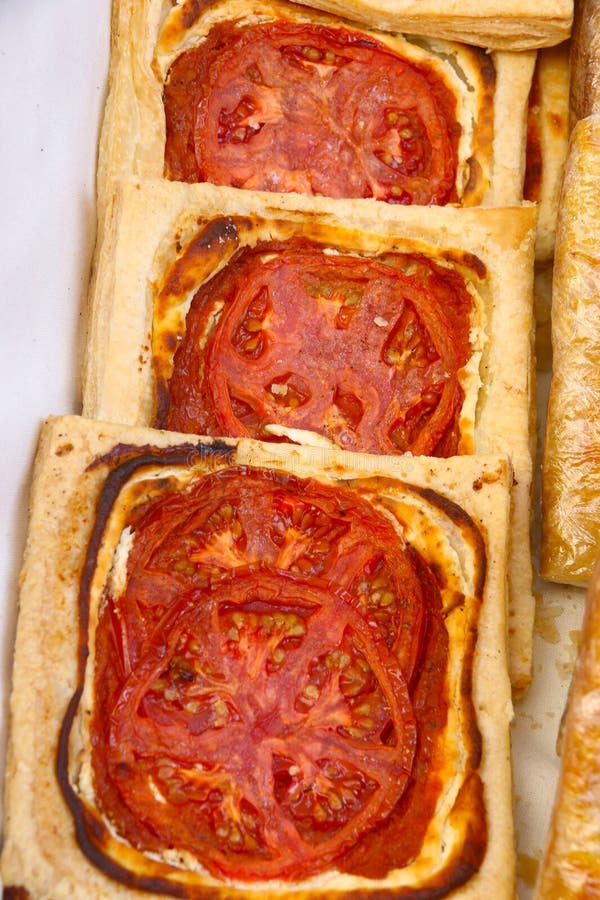French Style Grilled Cheese and Tomato on Flatbread Stock Image Image