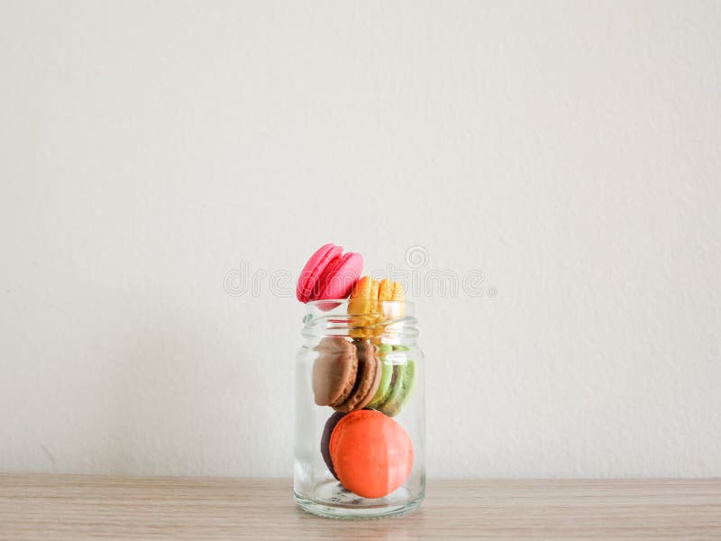 French Sweet Meringue Based Confection Called Macarons Stock Photos