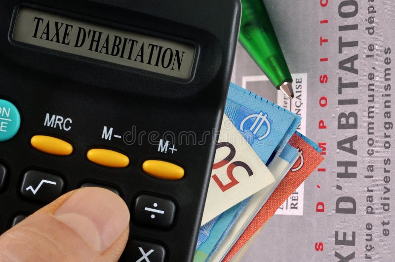 Calculation of the French Housing Tax Stock Illustration Illustration