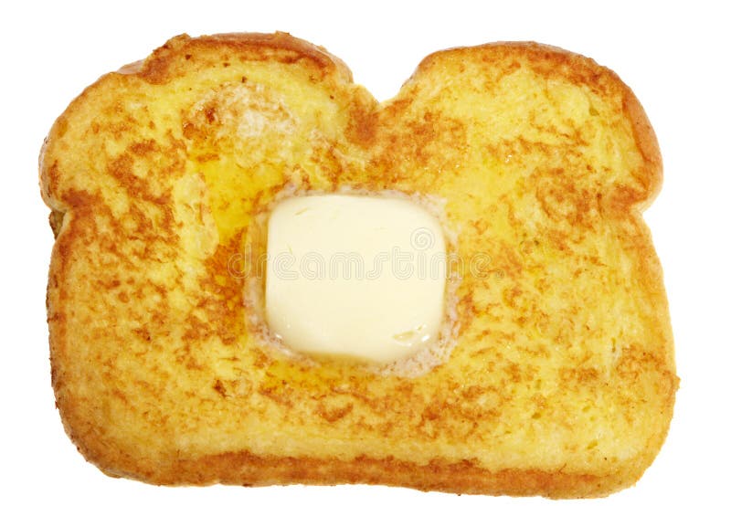 French toast with butter stock image. Image of isolated 5095357