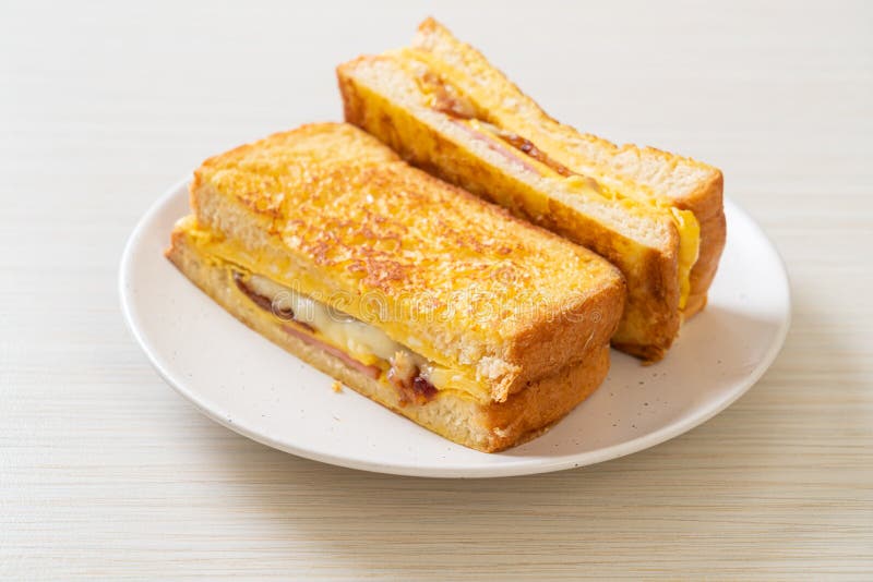 French Toast Ham Bacon Cheese Sandwich Stock Image Image of gastronomic, healthy 251744803