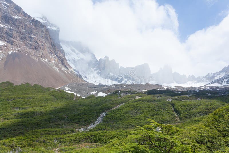 French Valley Landscape, Torres Del Paine, Chile Stock Photo - Image of ...