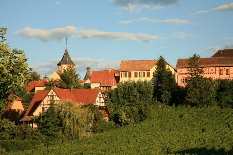 French Village, Alsace, France Stock Image Image of apartments