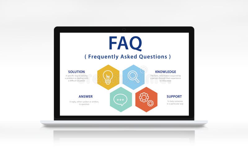 Frequently Asked Questions Solution concept royalty free illustration