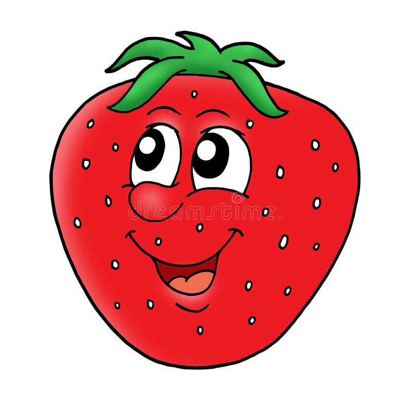 Fresa sonriente stock de ilustración. Ilustración de diseño - 5653736