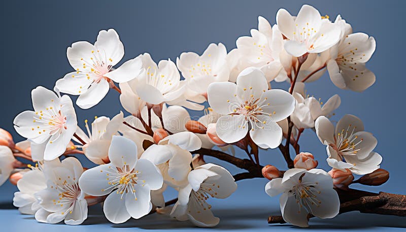 Freschezza dei fiori di primavera su rami di alberi in natura generati dall'aiai. Freschezza dei fiori di primavera su rami di alberi in natura generati dall'intelligenza artificiale generata dall'aria