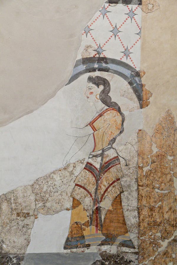 Fresco from ancient Akrotiri at Santorini