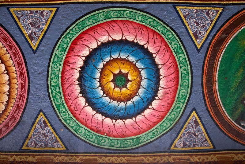 Fresco Paintings In Temple Wall Stock Image Image 23561821