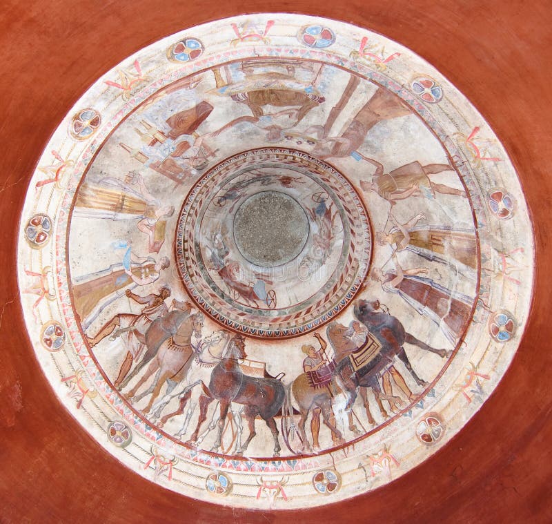 Frescoes In Tomb Of Thracian King