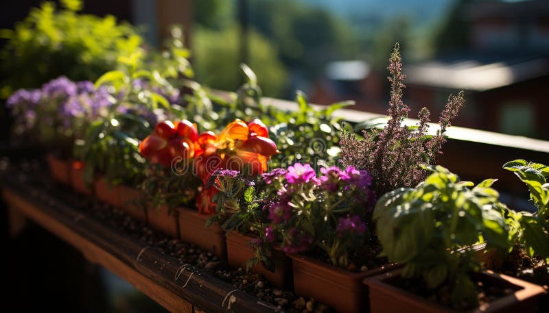 Frescor de las flores de verano en un colorido ramo de jardín generado por ai imagen de archivo