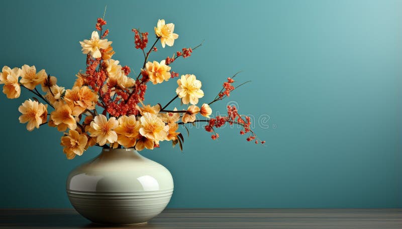 Frescura de los florecientes de verano en un ramo colorido sobre la mesa generado por el ai fotos de archivo libres de regalías