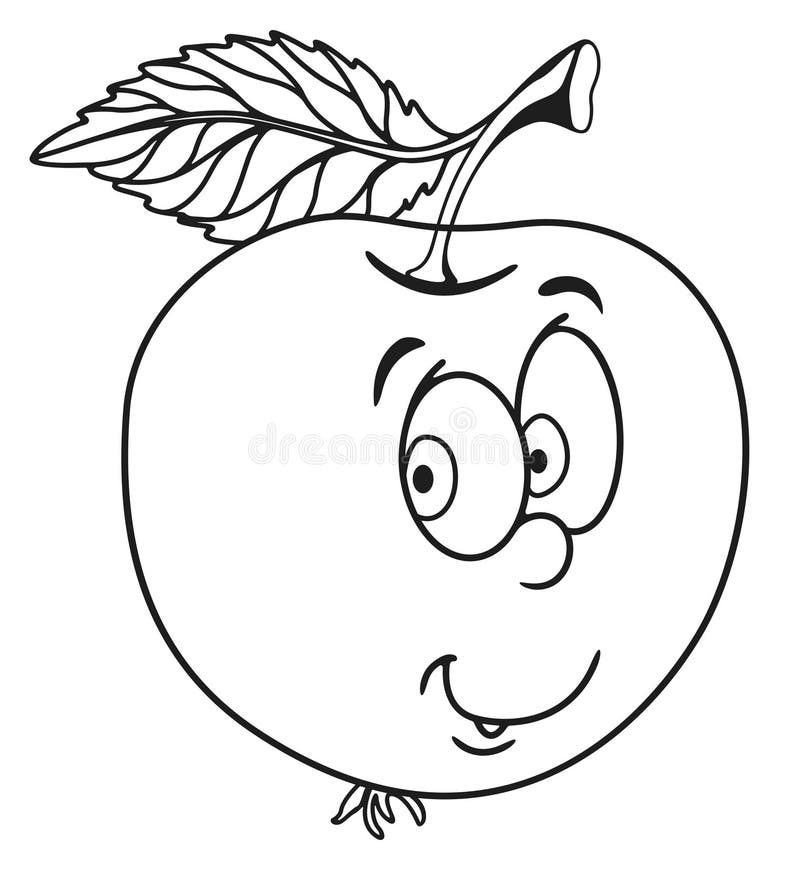 Fresh apple cartoon stock vector. Illustration of dessert - 89608526