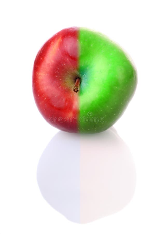 Fresh Apple with Red and Green Half Stock Image Image of macro, life