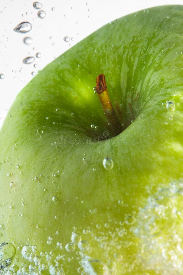 Fresh apple and water