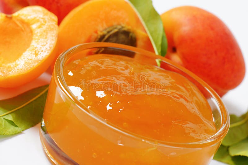 Fresh Apricots and Apricot Jam Stock Photo Image of delicious, sweet