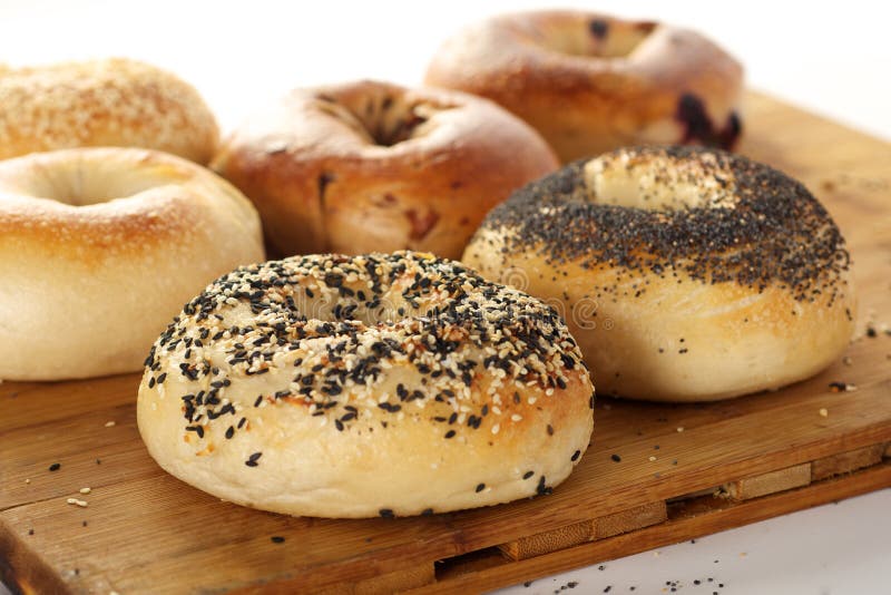 Fresh Bagels stock image. Image of round, seed, food 28705217