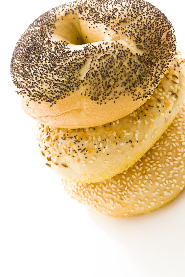 Fresh bagels stock photo. Image of variety, food, round 29429354
