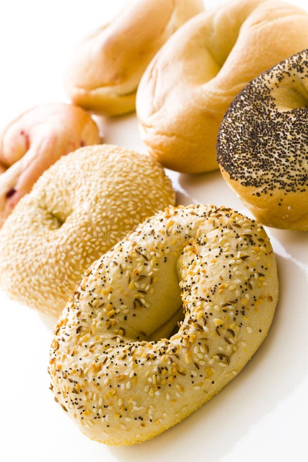 Fresh bagels stock image. Image of crust, assorted, beigel 29429745