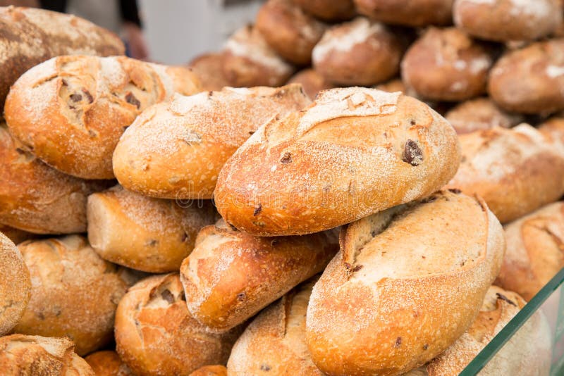 Fresh Baked Buns and Loafs on a Market Stock Photo Image of food, cereal 83060986