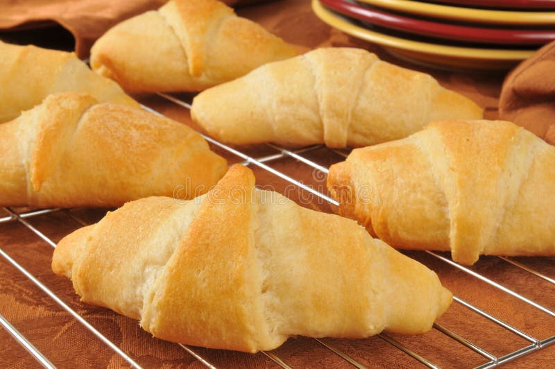 Fresh baked croissants stock image. Image of baked, dinner 33310045