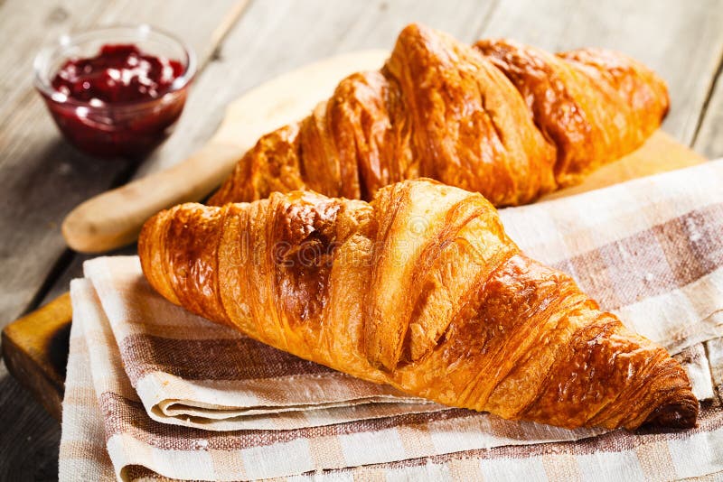 Fresh baked croissants stock photo. Image of delicious 61300018