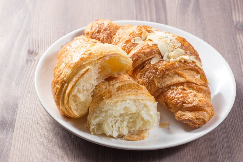 Fresh baked croissants stock photo. Image of white, snack 39106756