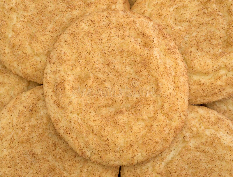 Fresh Baked Snickerdoodle Cookies Top Close View Stock Photo Image of