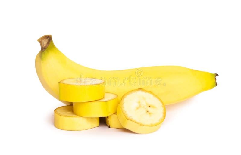 Fresh Banana Slice Isolated on White Background, Fruit Healthy C Stock Photo Image of slice