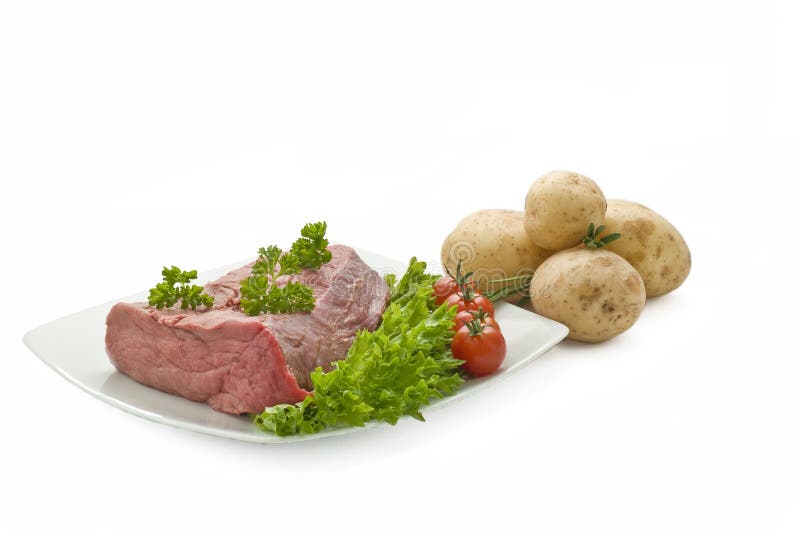Fresh Beef Joint with Vegetables Stock Image Image of fillet