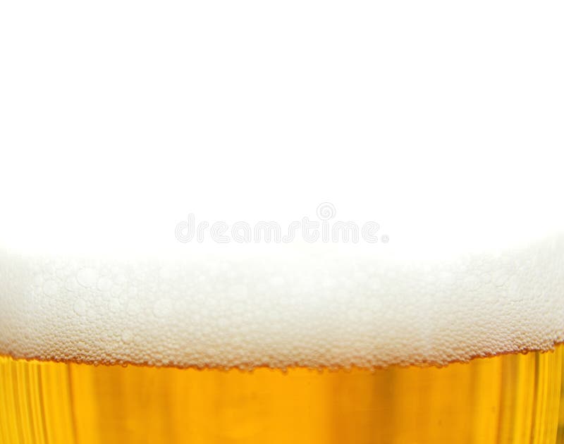 Fresh beer with foam