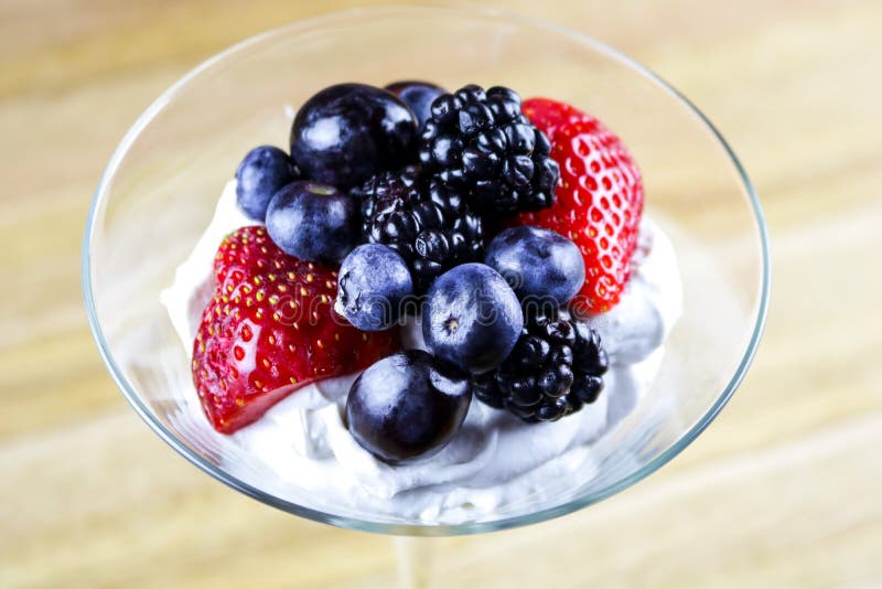 Fresh Berries and Mousse Dessert Stock Photo Image of maple, vibrant
