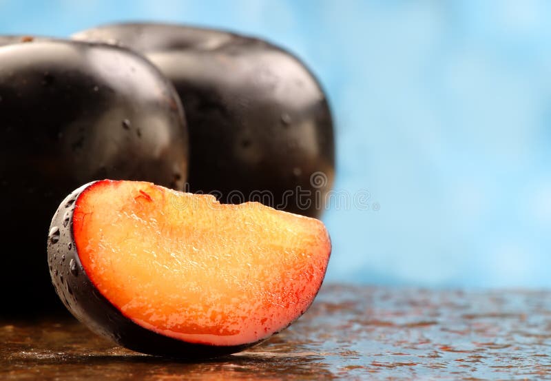 Fresh black Plums stock photo. Image of healthy, plum 5799832