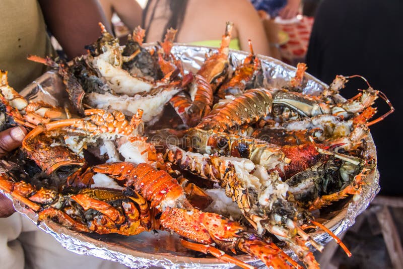 Fresh Boiled Lobsters on Tray Stock Photo Image of appetizer, boiled