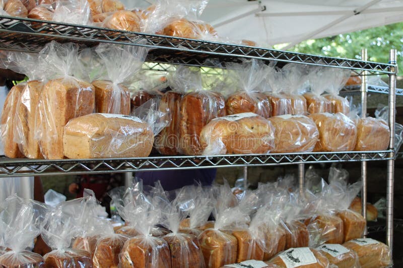 Fresh Bread for Sale in the Outdoor Market Stock Image Image of yeast