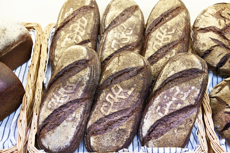 Fresh bread in bakery stock photo. Image of shop, baked 214418242