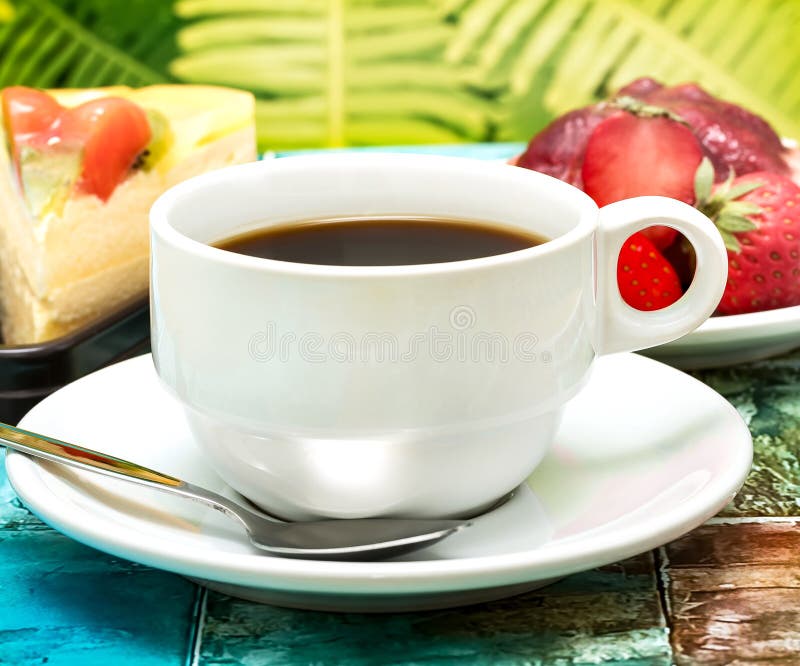 Fresh Brewed Cup of Deliciious Coffee Ready for Drinking Stock Image