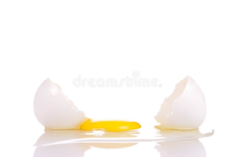 Fresh broken egg with yolk