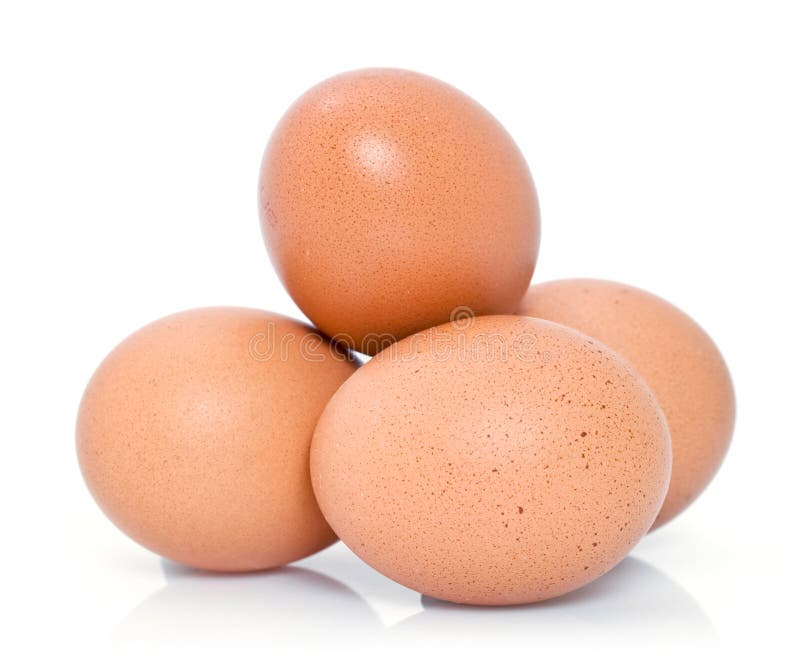 Fresh brown chicken eggs