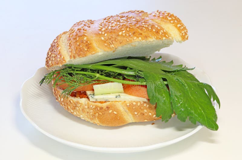 Cheese and celery sandwich stock photo. Image of closeup 20196148