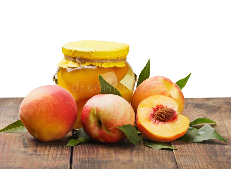 Fresh and canned peaches stock photo. Image of canning 26172492