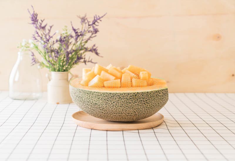 Fresh cantaloupe melon stock image. Image of white, healthy 95018753