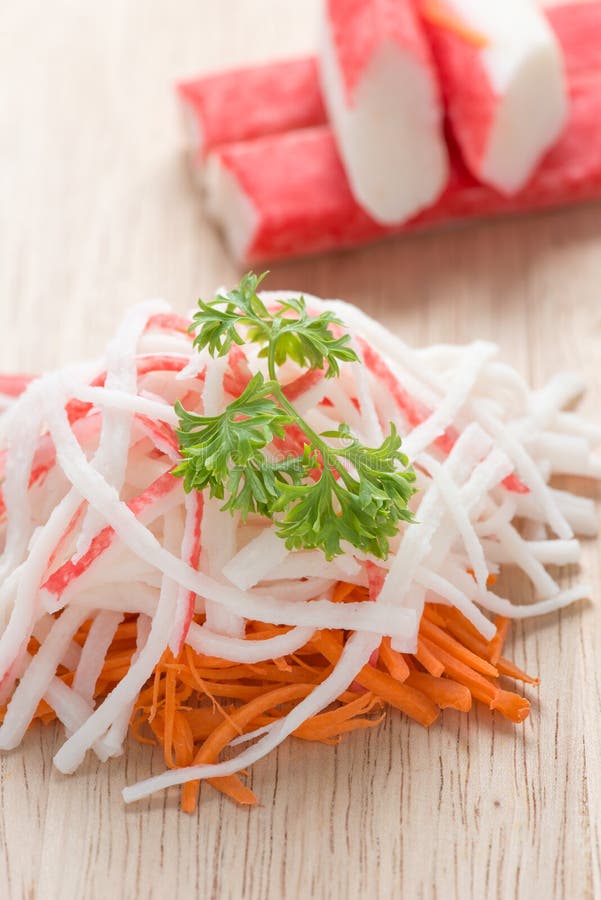 Fresh carb stick. stock photo. Image of light, cook, fish 61493178