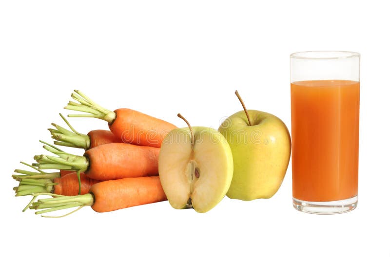 Fresh carrot and apple juice