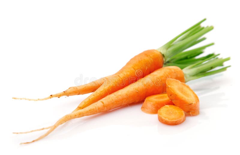 Fresh carrot fruits with green leaves stock photography Fresh carrot fruits with green leaves stock photography
