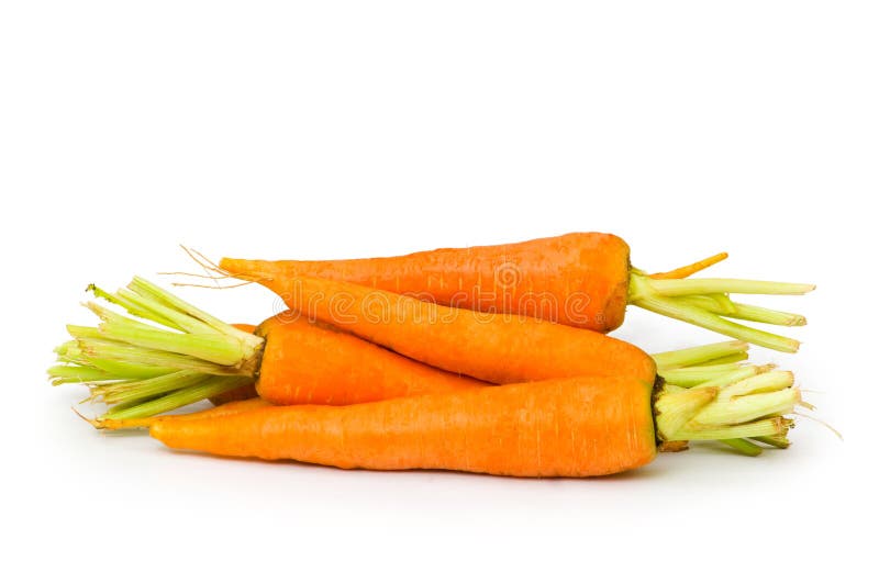 Fresh carrots isolated