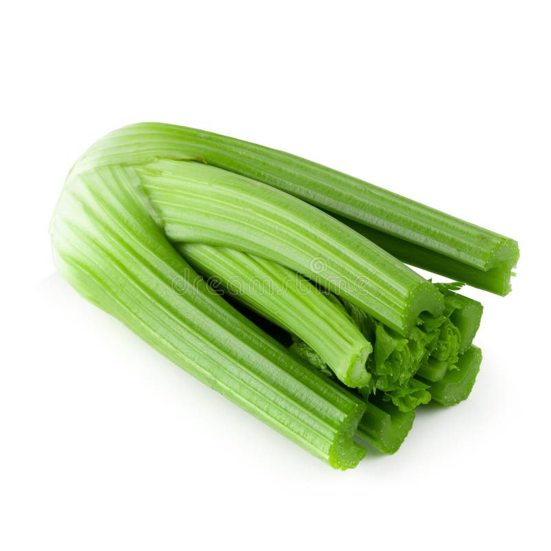Fresh Celery Isolated Over a White Background Stock Image Image of slice, healthy 143438113