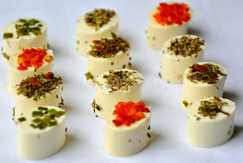 Fresh cheese with herbs