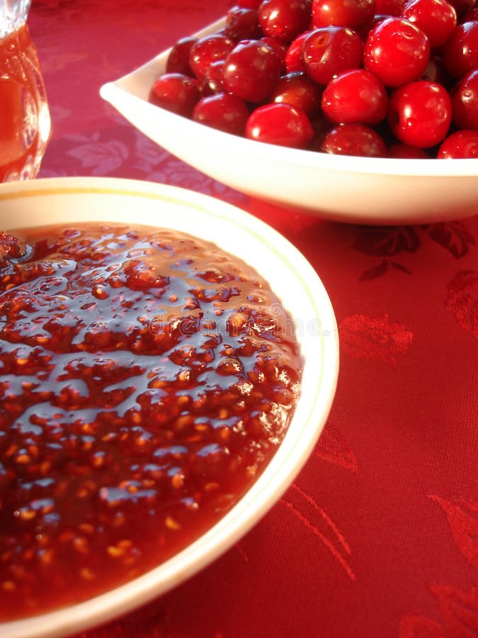 Fresh cherry in bowl